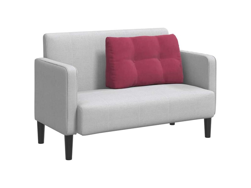 Coussin de dos, coussin de dossier bordeaux 80 x 24 x 50 cm velours cf54607 - Conforama C