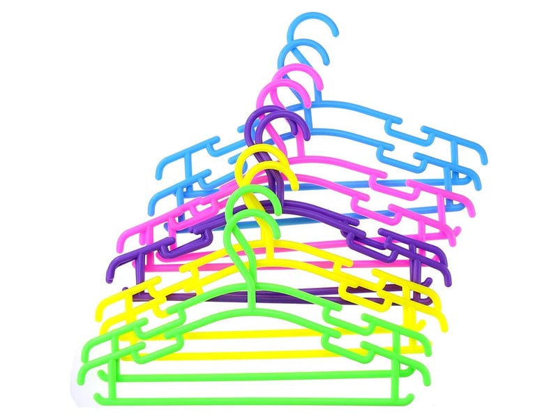  Lot de 50 cintre enfants plastiqu，pour enfants durables stockage cintres pour enfants bébés en plastique de stockage cintres pour la longueur de 27cm  - Conforama B