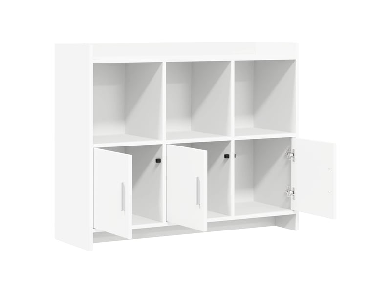  Buffet - bahut - meuble de rangement blanc 98,5 x 33 x 80 cm bois d'ingénierie  - Conforama D