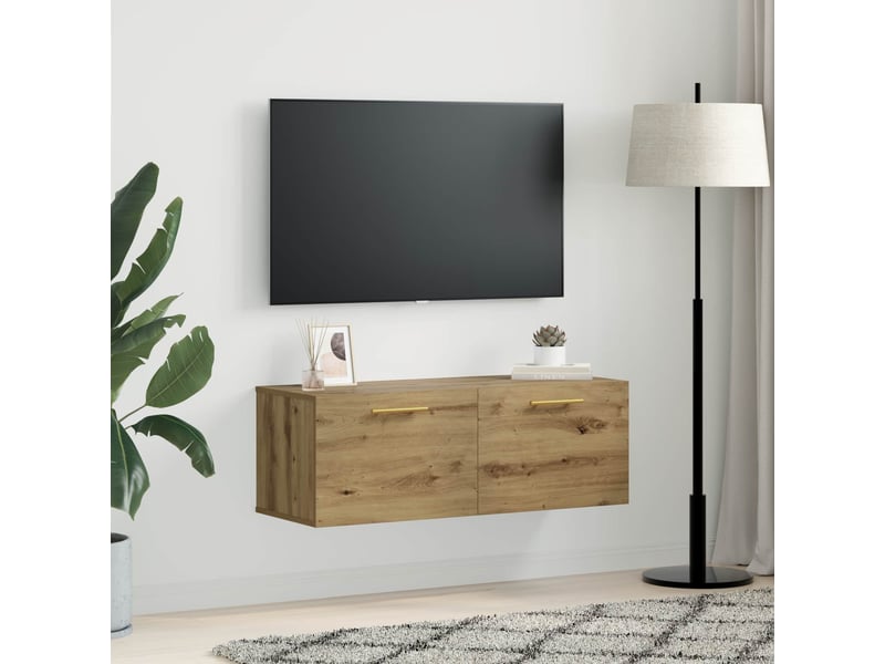  Meuble mural, meuble de rangement salon 100 x 36.5 x 35 cm bois d'ingénierie shl646  - Conforama D