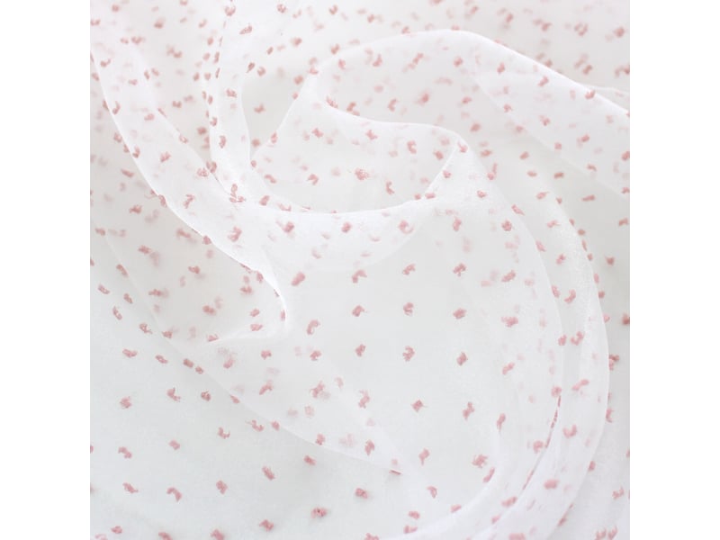 Voilages fenêtres, à œillets, blanc et vieux rose, 140x240cm, lot de 2, plumetis, collection lolita, cmadeco - blanc LOT2-H70807BCVRV140240 - Conforama D