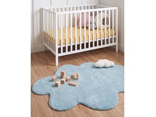 Tapis enfant hodka bleu clair 80 x 120 cm coton avec coussin