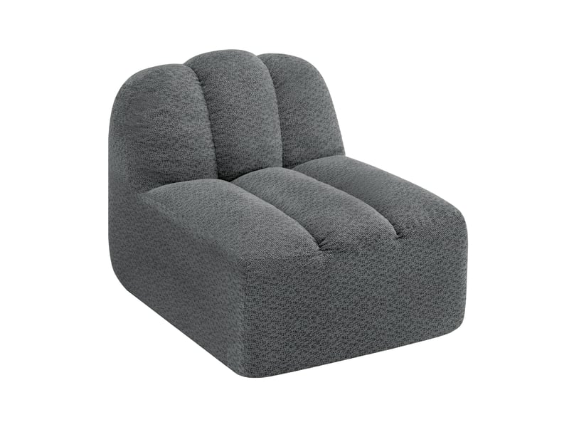 Canapé sans accoudoirs brravo en tissu bouclette gris  - Conforama D
