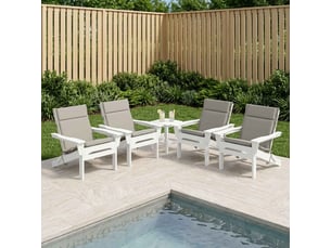 Lot de 6 coussins de chaise à dossier haut gemert gris cf59380
