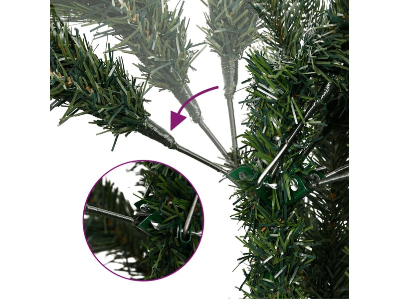  Sapin de noël - arbre de noël artificiel à charnières avec support 150 cm  - Conforama C