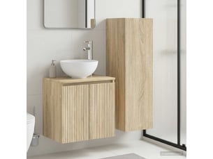 Ensemble de mobilier de salle de bain 2 pcs chêne sonoma shl7712