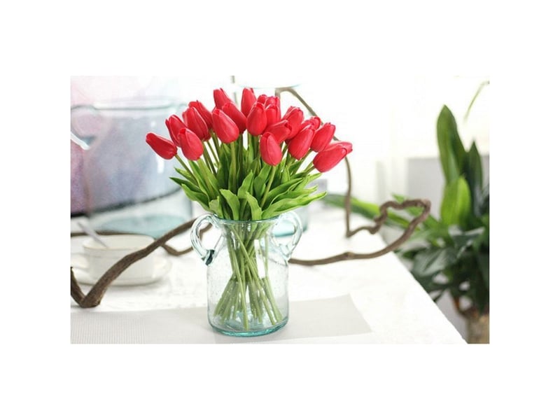  Tulipes artificielles en plastique, fleurs artificielles, décoration, 20 pièces-online store  - Conforama E