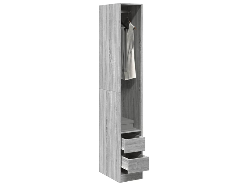  Garde-robe, armoire de rangement sonoma gris 30x50x200 cm bois d'ingénierie shl4263  - Conforama B