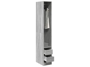 Garde-robe, armoire de rangement sonoma gris 30x50x200 cm bois d'ingénierie shl4263