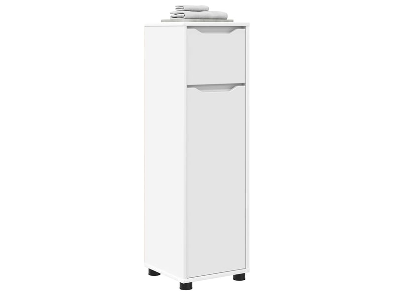 Cabinet de salle de bain, meuble de rangement blanc 30.5x30x101 cm - Conforama C
