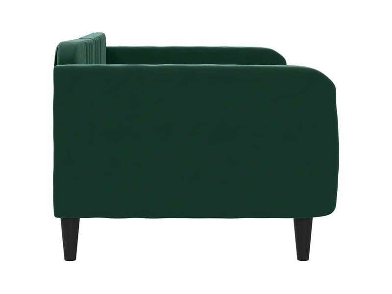  Lit simple- lit adulte -  lit de repos sans matelas vert foncé 100x200 cm velours  - Conforama C