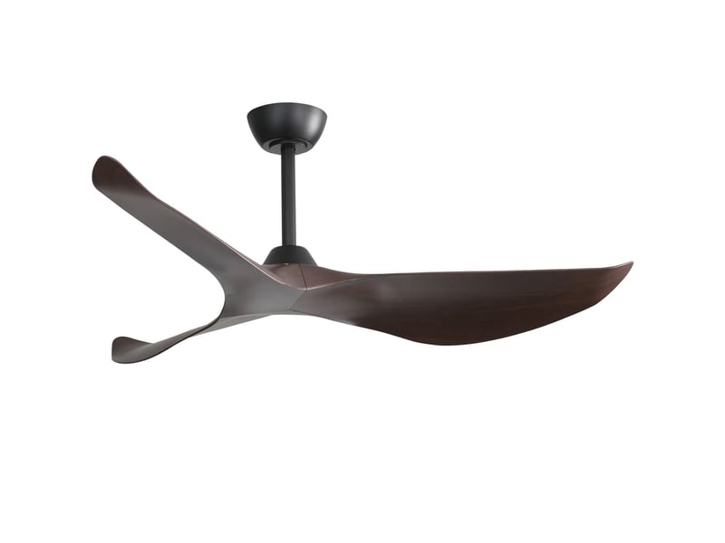 Ventilateur de plafond rolipo sans lumière silencieux moteur dc réversible avec télécommande - Conforama A
