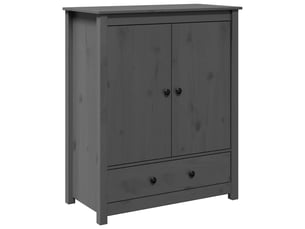 Buffet - bahut - meuble de rangement gris 83x41,5x100 cm bois massif de pin