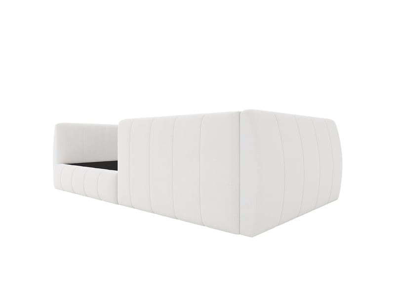  Lit banquette enfant 90 × 200 cm, capitonné avec barrières, beige  - Conforama E