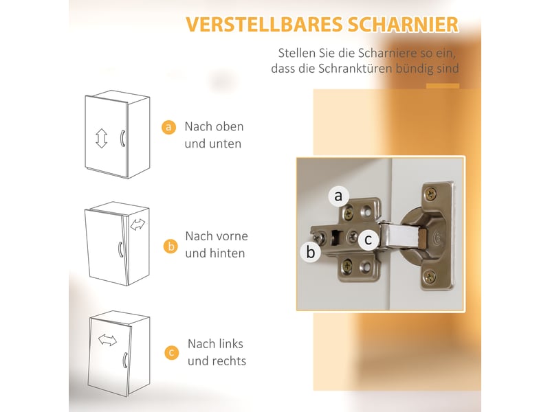  Buffet de cuisine haut avec niche micro-ondes et étagères réglables - lpospi - 4 portes mdf blanc 70 × 40 × 170 cm  - Conforama E