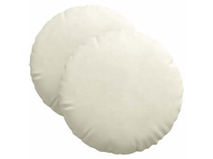Lot de 2 coussins de siège, coussins décoratifs crème ø 40 x 13 cm velours cf59928