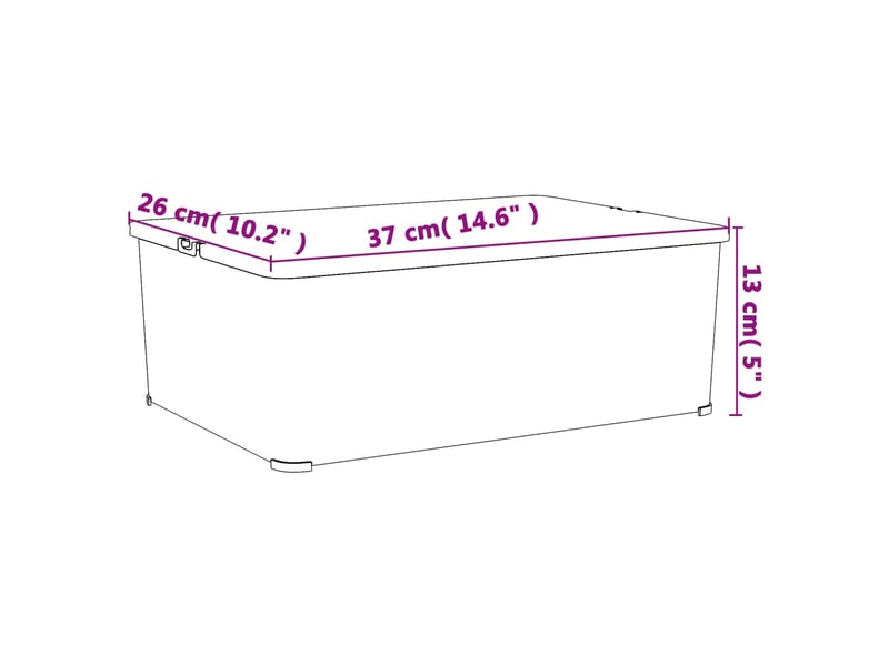  Boîtes de rangement en plastique 6 pcs 10 l empilables  - Conforama E