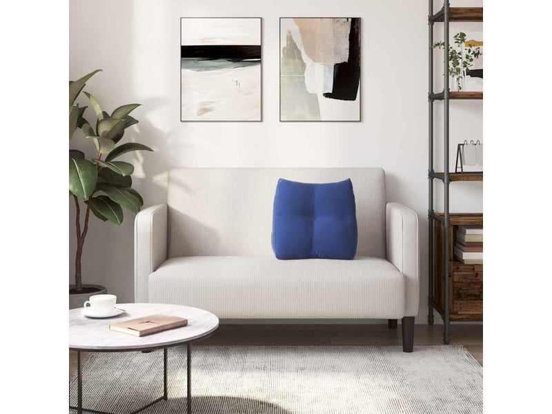  Coussin de dos, coussin de dossier bleu police 45 x 24 x 50 cm velours cf54567  - Conforama D