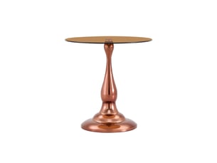 Table basse rond(e) coloris marron LPOSPI  - 50 cmx50 cm