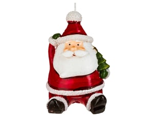 Bougie père noël assis et sapin 120 gr