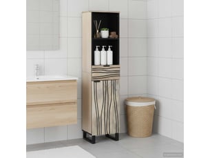 Armoire de salle de bain, cabinet de salle de bain blanc 38 x 33 x 160 cm cf65044