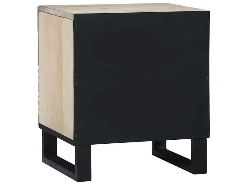  Table de chevet - cabinet de chevet - table de nuit 2 pc blanc 40 x 33 x 46 cm bois d'ingénierie  - Conforama E