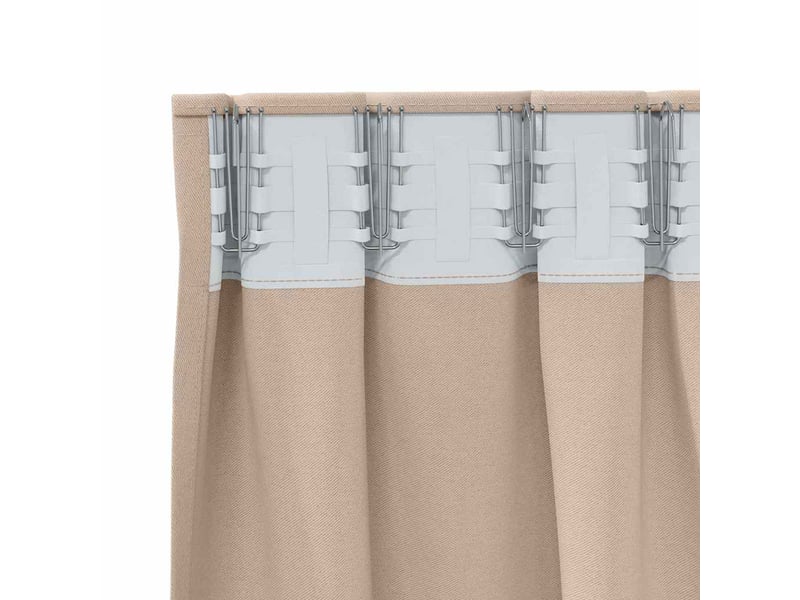  Lot de 2 rideaux occultants, rideaux black-out avec anneaux taupe 245 x 140 cm cf44777  - Conforama E