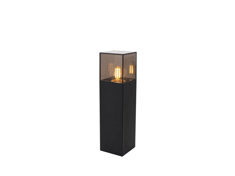 Lampe d’extérieur sur pied noire avec abat-jour fumé 30 cm - danemark  - Conforama E