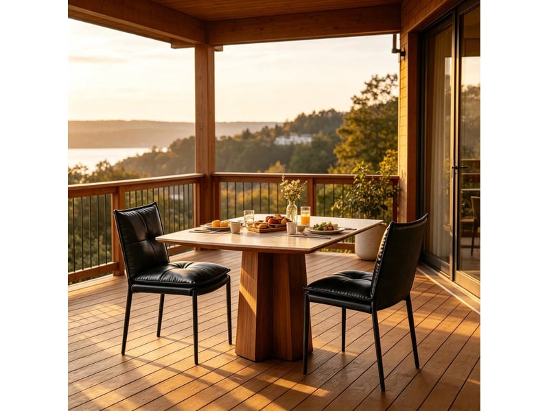  Lot de 2 chaises de salle à manger noires avec dossier ergonomique et pieds en métal  - Conforama E