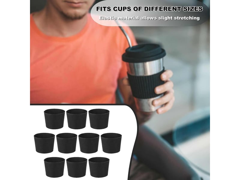  Manchon gobelet, manchon en silicone pour verre, 10 pièces manchons de protection antidérapants en silicone, manchons de tasse réutilisable QWE000251 - Conforama D