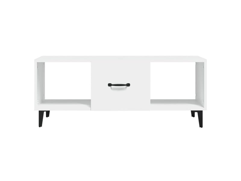  Table basse rectangulaire | table de salon blanc 102x50x40 cm bois d'ingénierie shl6885  - Conforama E