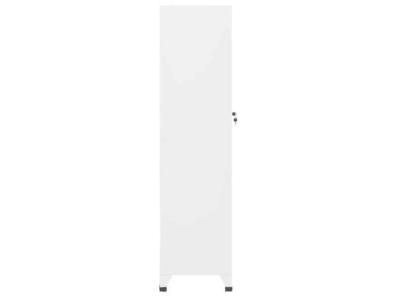  Armoire à casiers moderne design pour bureau 38 x 45 x 180 cm avec porte verrouillable ambiance épurée en acier blanc 02_0046990  - Conforama E