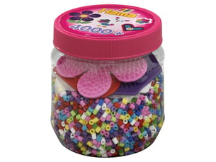 Midi pot rose 4000 perles +3 plaques couleurs