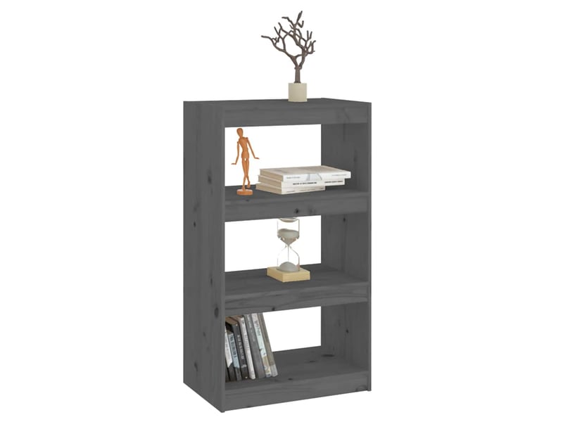  Bibliothèque, séparateur de pièce gris 60x30x103,5 cm pin massif  - Conforama D
