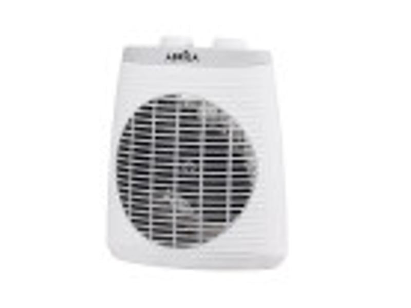  Chauffage soufflant horizontal ABRILA Candil 2000 W blanc et noir, 2 puissances, thermostat réglable et protection surchauffe 197942001 - Conforama B