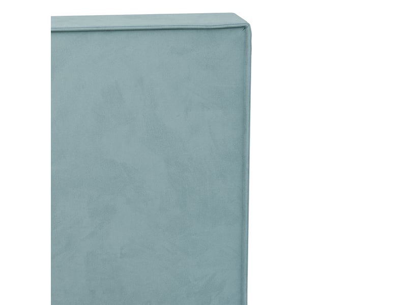  Lit banquette enfant 90x200 cm rembourré avec espace de rangement intégré, sommier à lattes, éclairage led et ports usb et usb-c, en velours - bleu  - Conforama E