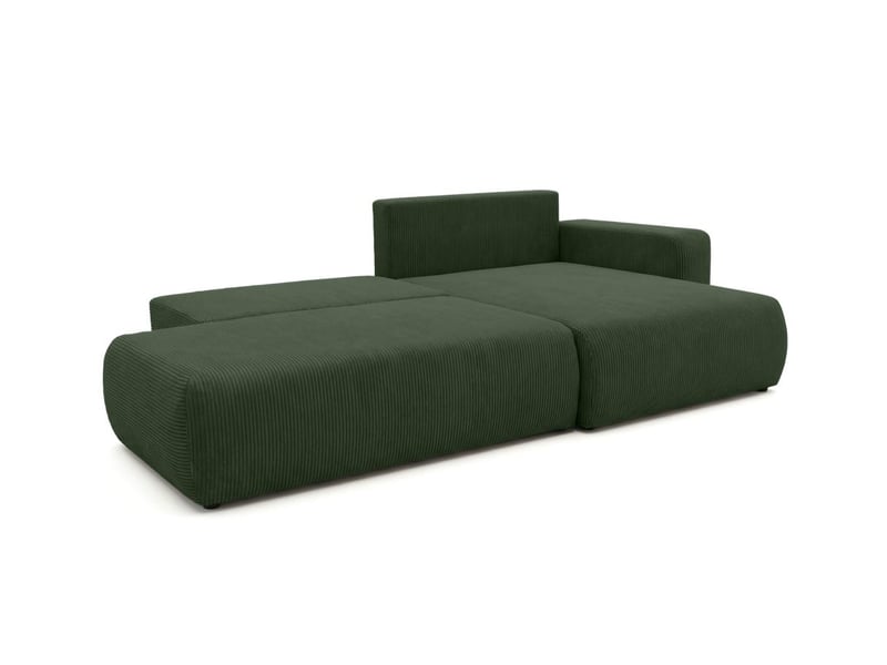  Canapé d'angle max réversible et convertible 5 places alya en velours côtelé - vert foncé ALYA - Conforama D
