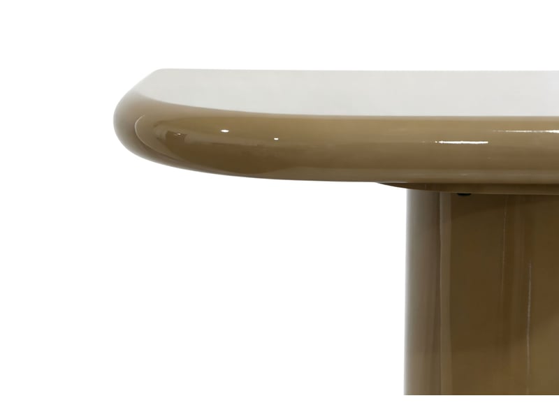 Console en mdf laquée couleur taupe brillant  - Conforama E