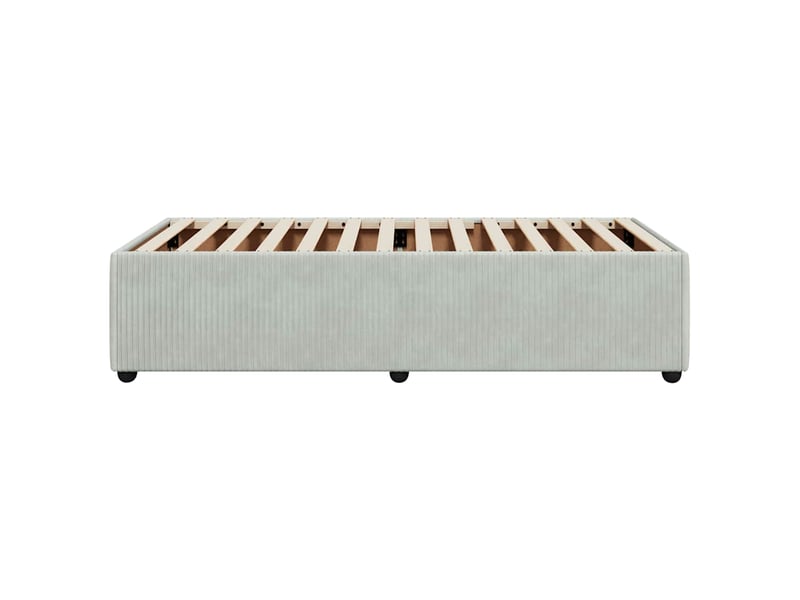  Lit simple- lit adulte -  cadre de lit sans matelas gris clair 100x200 cm velours  - Conforama D