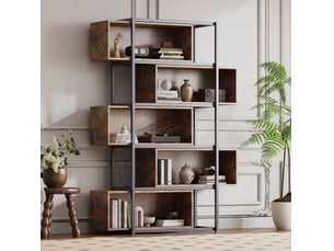 Bibliotheque coloris  bicolore 5 étagère(s) <strong>FLORAGRACE</strong> <strong></strong> - 35 cm x 176 cm
