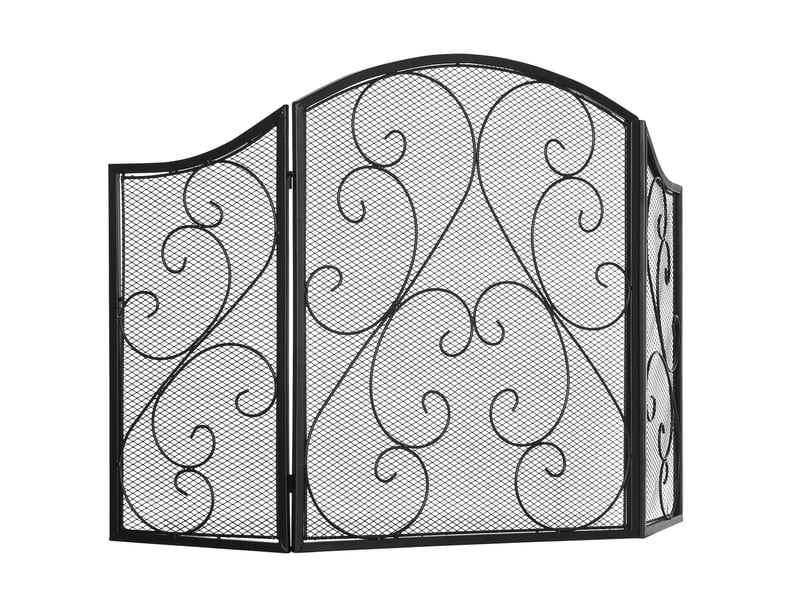  Pare-étincelles pour cheminée, style vintage, 66 cm x 31 cm x 81 cm, noir  - Conforama B