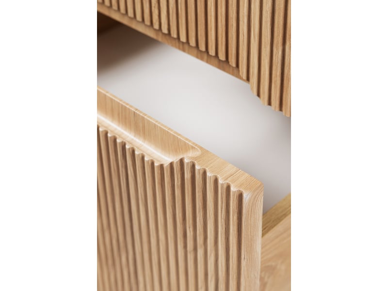 Meuble sous vasque suspendu 4t novo l.160 cm effet chêne hikora - Conforama E
