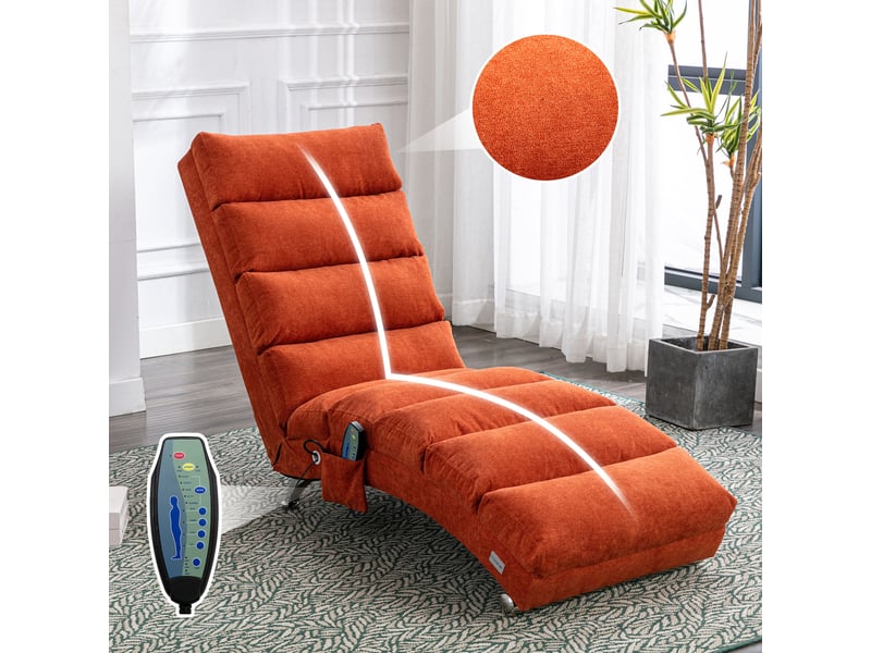  Fauteuil relax électrique lin orange fauteuil relax orange - Conforama B