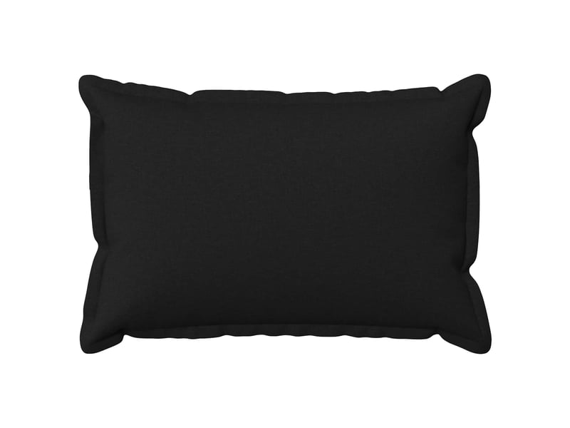  Lot de 2 housses de coussin houten noir 30 x 50 cm lin synthétique cf49538  - Conforama A
