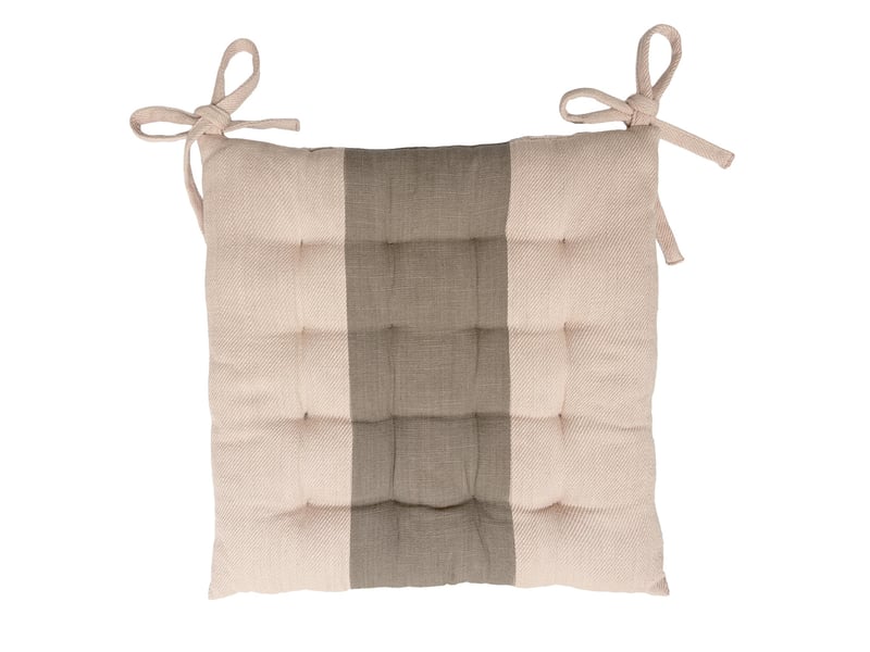  Dessus de chaise capitonné en coton 40x40x5 cm natalia rose, par soleil d'ocre  - Conforama A