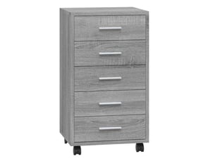 Armoire à tiroirs, rangement bureau avec roulettes sonoma gris bois d'ingénierie