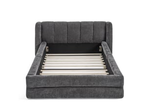 Lit simple 90x200 cm REDOM   coloris gris