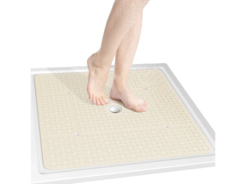 Tapis de douche en tpe à ventouses - 27 x 27 pouces - beige  - Conforama A