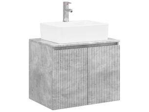 Ensemble de mobilier de salle de bain gris béton cf64682