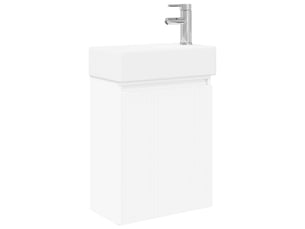 Meuble de salle de bain avec robinet blanc 45.5x22.5x84 cm shl2518